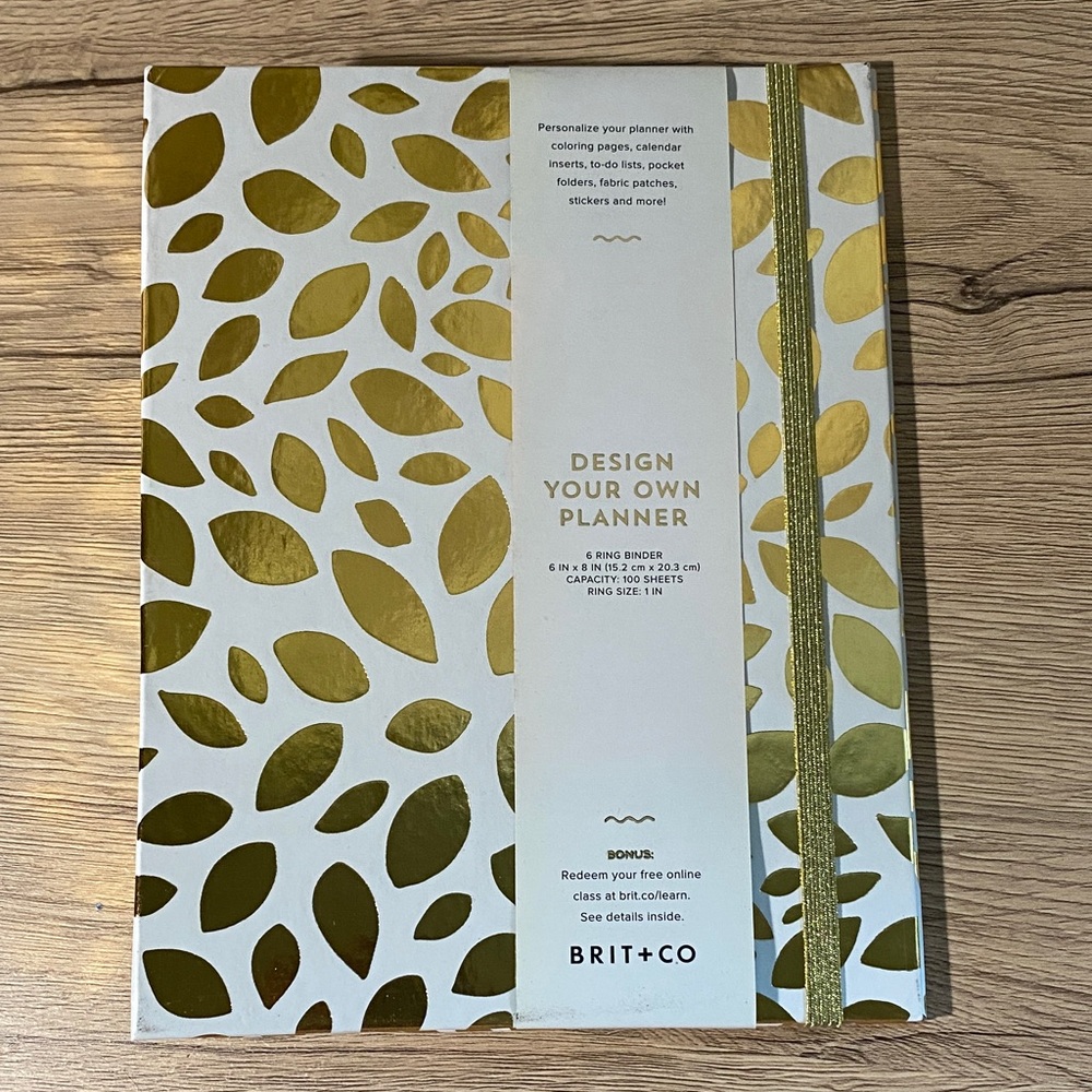 Brit + Co Gold Leaf Design your own Planner